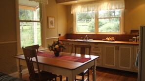 The kitchen at Lottie's Cottage