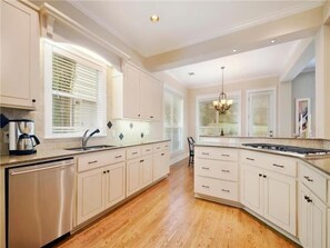 Fully stocked kitchen for preparing meals at home