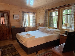 Master bedroom with queen bed
