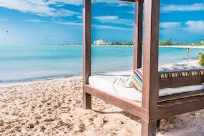 Relax, and enjoy the fascinating show display by the kite-boarders as they pass