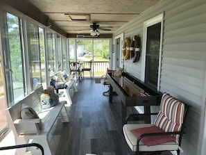 Enjoy a game of shuffle board or bowling (w/the included pins) (added 6/2021)