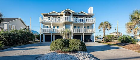 View of this beautiful 3 story beach house from Ocean Drive