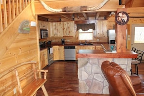 Kitchen in the Foggy River Lodge