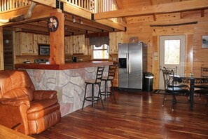 Dining area in Foggy River Lodge