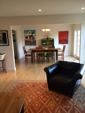 View into dining room from living room