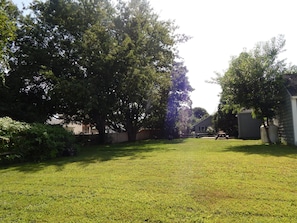 Large backyard, perfect for BBQ's and lawn games