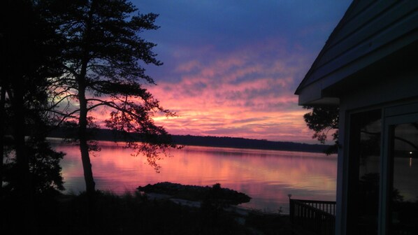 One of the most spectacular sunsets right outside the front door!!