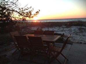 Dining alfresco at sunset from private patio