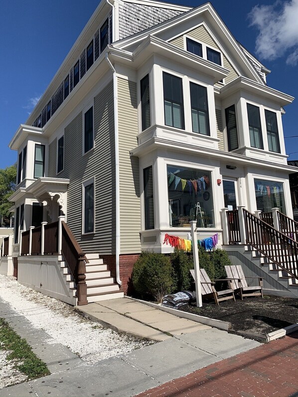 Front view of the condo building facing Commercial Street.