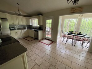 Big kitchen with great light - with beautiful wooded view