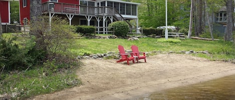 View of beach from the dock