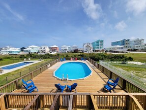 Above ground pool, non heated.