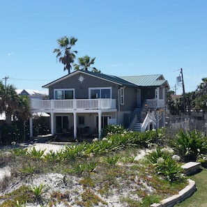 View of the house from the beach