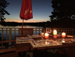 Dining at sunset