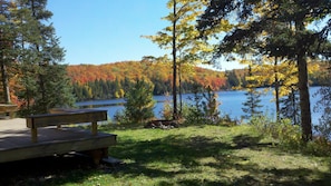 Relax on deck overlooking beautiful Porter Lake