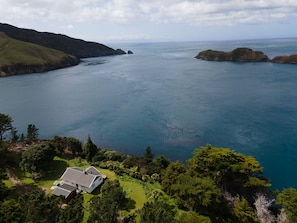 Drone View is looking out towards Tory Channel entrance and Cook Strait!
