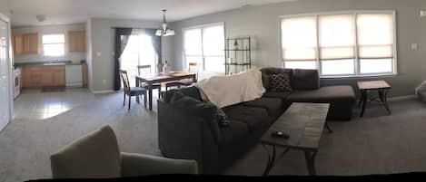 Panoramic of downstairs.  