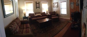 Log cabin living room