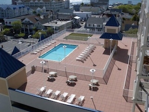 Relax at the poolside sundeck