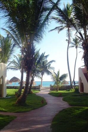 Walk to the Private Beach