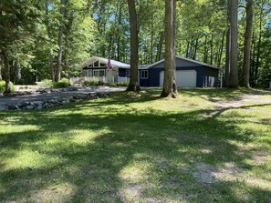 Lots of parking for boat, snowmobiles and vehicles. Lawn ok as last resort.