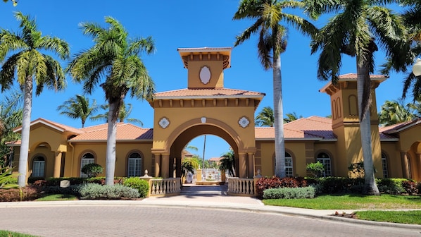 Gardens at Beachwalk - entrance to the clubhouse and pool area