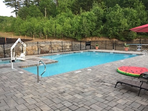 Pool is heated to 74F year round