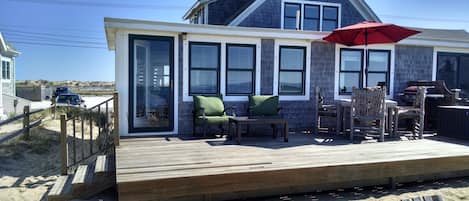 Private deck on the beach