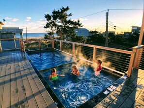 Fall temperatures make for great heated pool and hot tub moments.