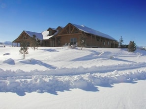 Winter-Road plowed, 23 acres of personal play area