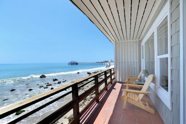 Oceanfront deck with unobstructed ocean views