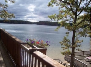 View of the lake and part of the sundeck from upper unit deck