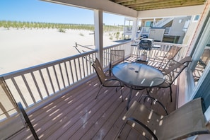 Enjoy a barbecue on your private deck or relax while the kids play in the sand