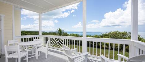 View from the deck, 50 miles of ocean, facing west toward the sunset.