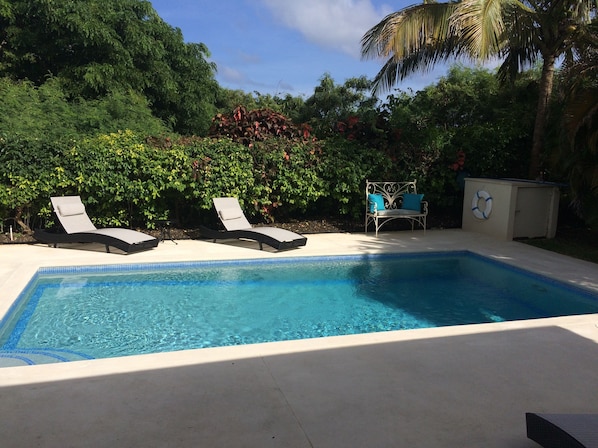 Relaxing private pool area