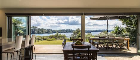 View of the lake from inside