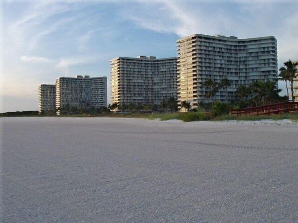 View of South Seas Condo Association from Beach
