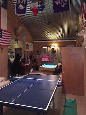 Hunters cabin game room