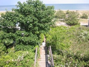 One of the paths to the beach one block away.