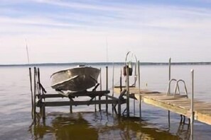 one of two boatlifts. 12 foot row boat included with oars.
