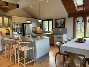All new chef's kitchen, with french door oven and microwave drawer,.