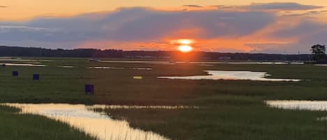 Beautiful Sunset over Salt Marsh