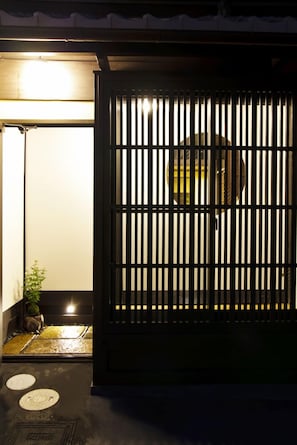 View from the street at night
(Photo by Kodai Masuda)