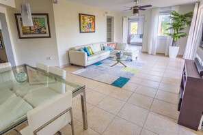 Enjoy the amenities of home like fast wi-fi, a  music system, and cable TV