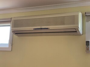 Split system cooling/heating in the main living area.