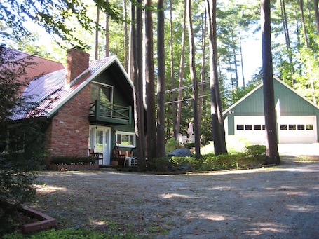 Nestled amongst the pines, right on the edge of the village of Bolton Landing.