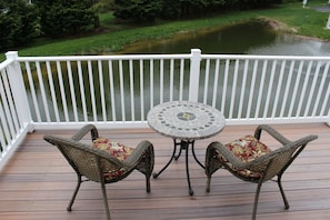 Deck with pond view 