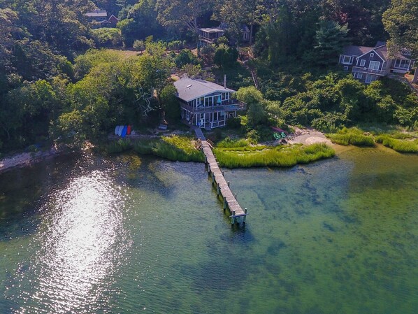 Private dock with beachfrontage