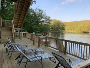 Sunbathing deck overlooking the Lake