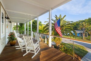 Relax in the rockers on the front porch